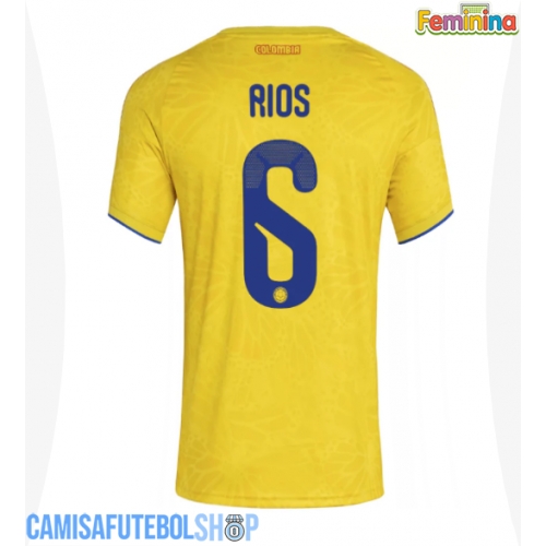 Camisa de time de futebol Colômbia Richard Rios #6 Replicas 1º Equipamento Feminina Mundo 2026 Manga Curta